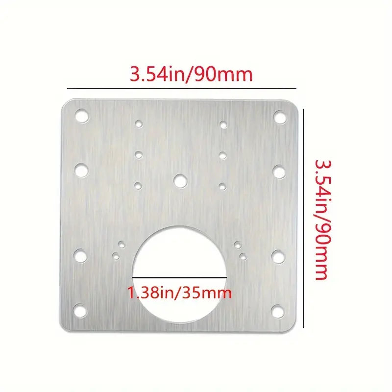 5Pcs Heavy-Duty Metal Cabinet Door Hinge Repair Kit - Easy Install, Fit for Kitchen & Wardrobe Doors, Durable Brushed Finish Mounting Plates with Pre-Drilled Holes, Hinges for Cabinets