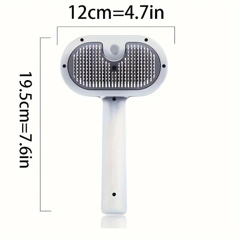 USB Rechargeable Pet Grooming Steam Brush for Cats & Dogs - Effortless Shedding Hair Removal, Detachable Water Tank & Stainless Steel Needle Teeth, Gentle Massage Brush with Static Reduction & Flying Hair Removal, Durable Plastic & Stainless Steel Design
