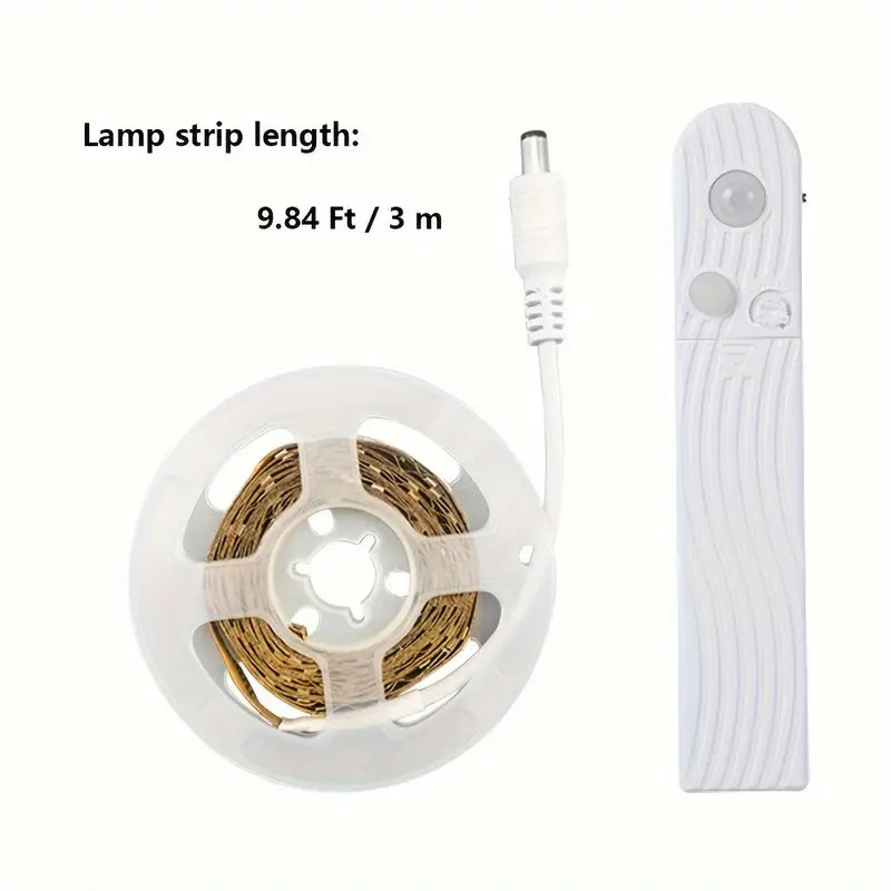 Motion Sensing Warm White/cold White LED Light Strips, Intelligent Human Body Sensing Light Strips, Easy To Use Induction Switches, Suitable For Bedrooms, Stairs, Foyers, Wardrobes, Cabinets, And Study Rooms (without Batteries)