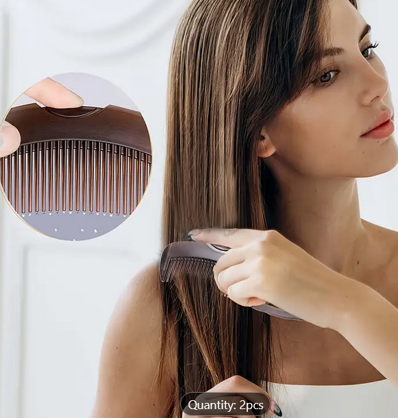 2 Dandruff Combs, Stainless Steel Fine-Tooth Comb, Scalp Psoriasis Comb, Dandruff Comb, Scalp Cleaning And Detoxification Comb, Lice Comb, Scalp Massage Comb, Multifunctional Comb for Men And Women