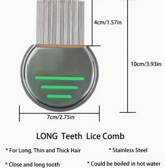 4pcs Lice and Dandruff Removal Comb Set, Stainless Steel Fine Tooth Combs with ABS Plastic Handles, Acrylic Scalp Massage and Hair Care Brushes for Normal Hair Type