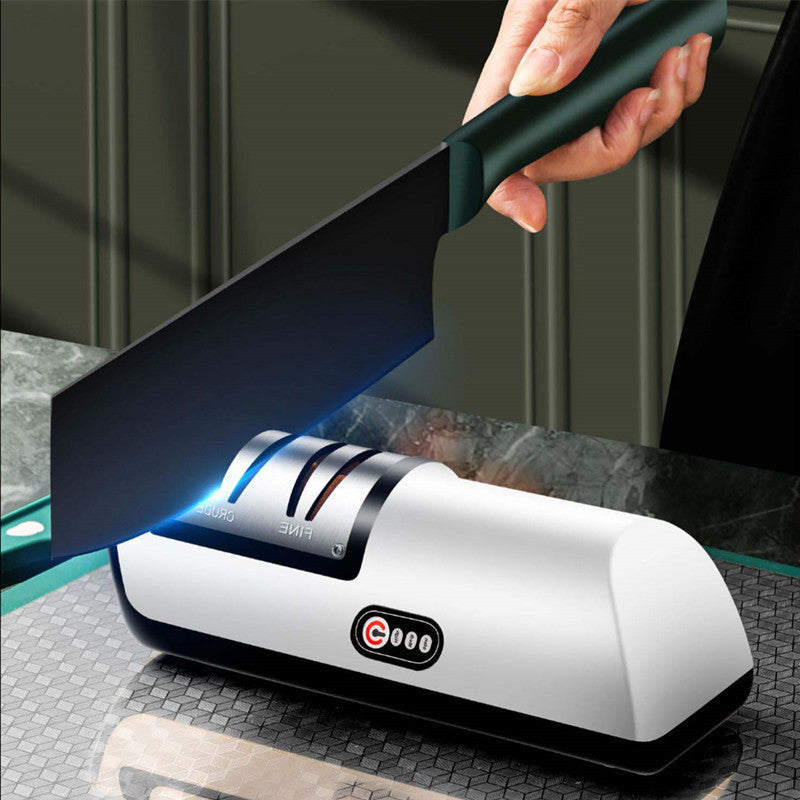 USB Rechargeable Electric Knife Sharpener Automatic Adjustable Kitchen Tool For