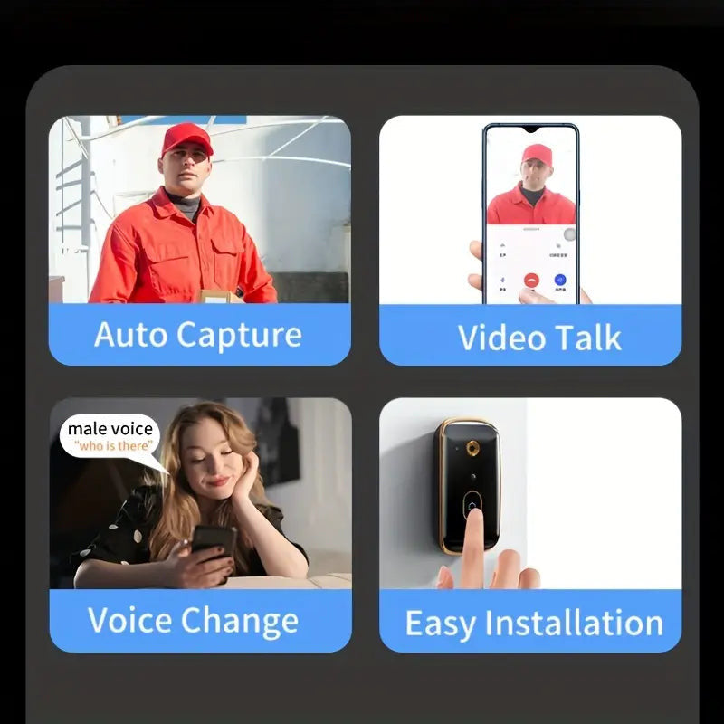 2025 New Year Smart Doorbell Camera Wireless Video Doorbell - Easy To Install,