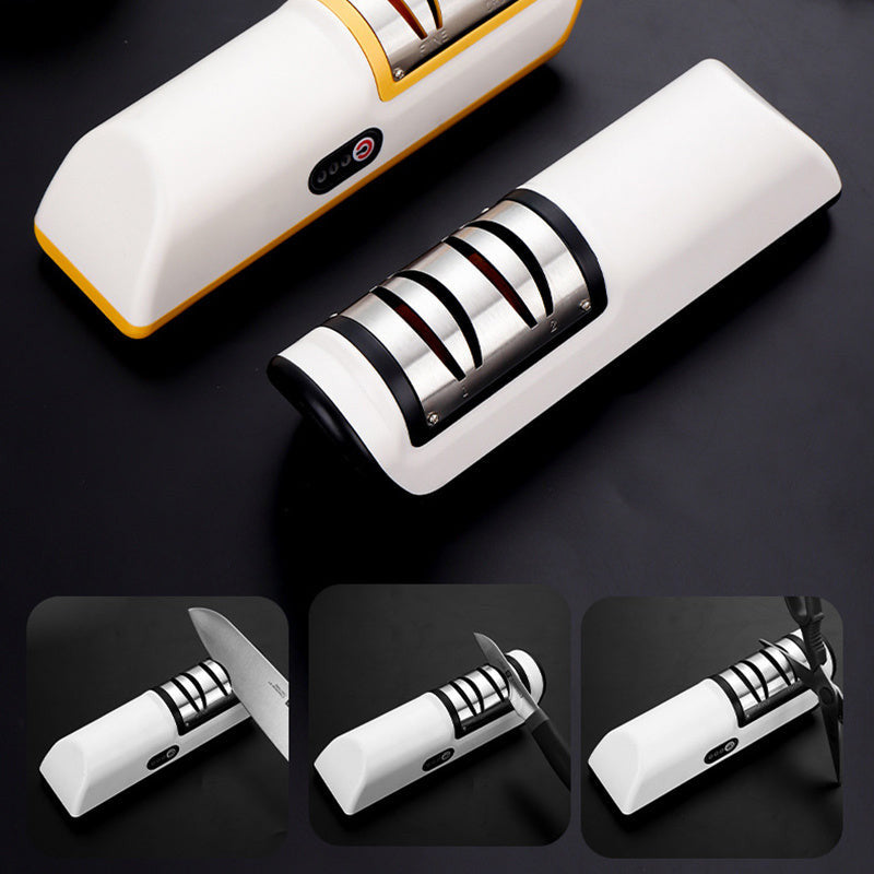 USB Rechargeable Electric Knife Sharpener Automatic Adjustable Kitchen Tool For