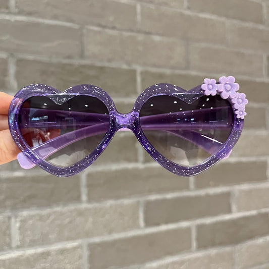 2pcs Purple and PinknGirls Boys Cute Cartoon Flower Fashion Glasses Fashion Cute Children Lovely Vintage Glasses Trend Classic Kids fashionable glasses