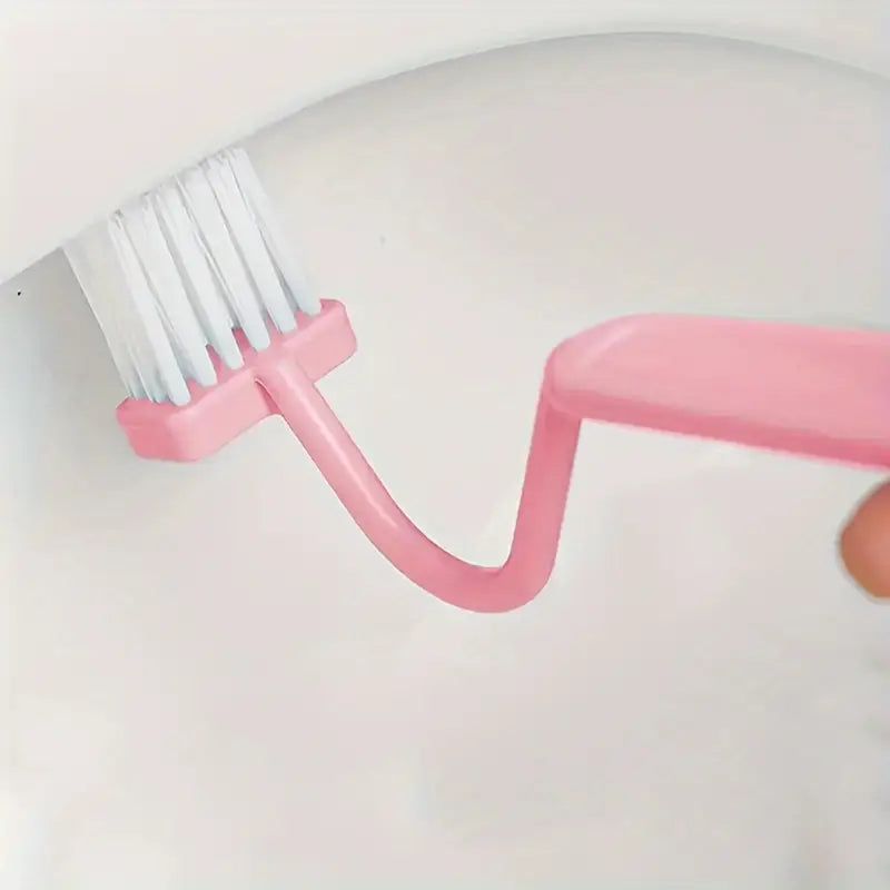1 pcs Brush - Wall-Hanging, Manual, No-Scrub Design for Efficient Corner Cleaning in Bathrooms, Durable Plastic with Soft Bristles, Toilet Brush