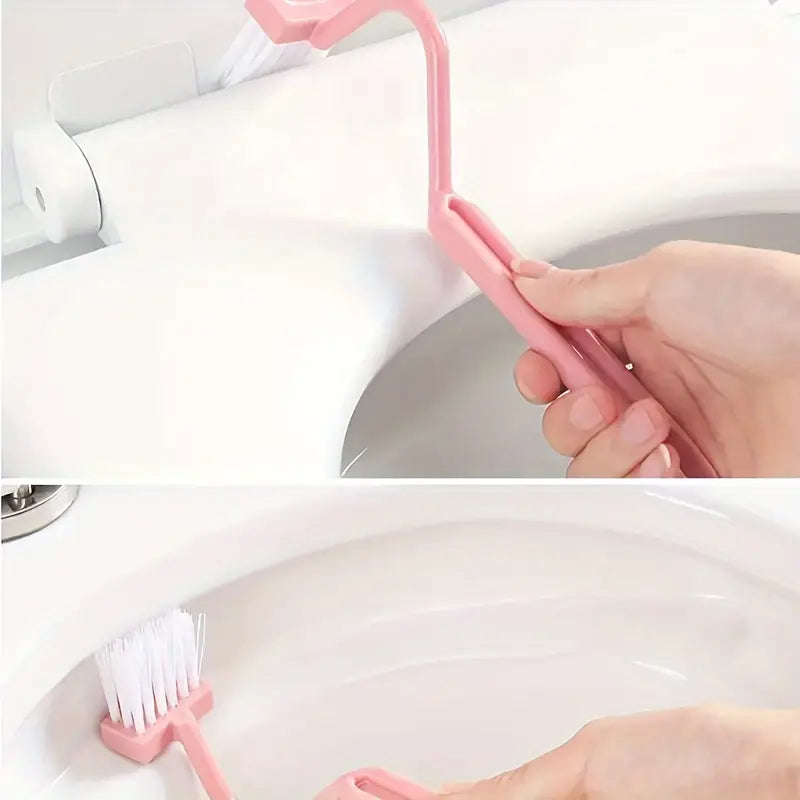 1 pcs Brush - Wall-Hanging, Manual, No-Scrub Design for Efficient Corner Cleaning in Bathrooms, Durable Plastic with Soft Bristles, Toilet Brush