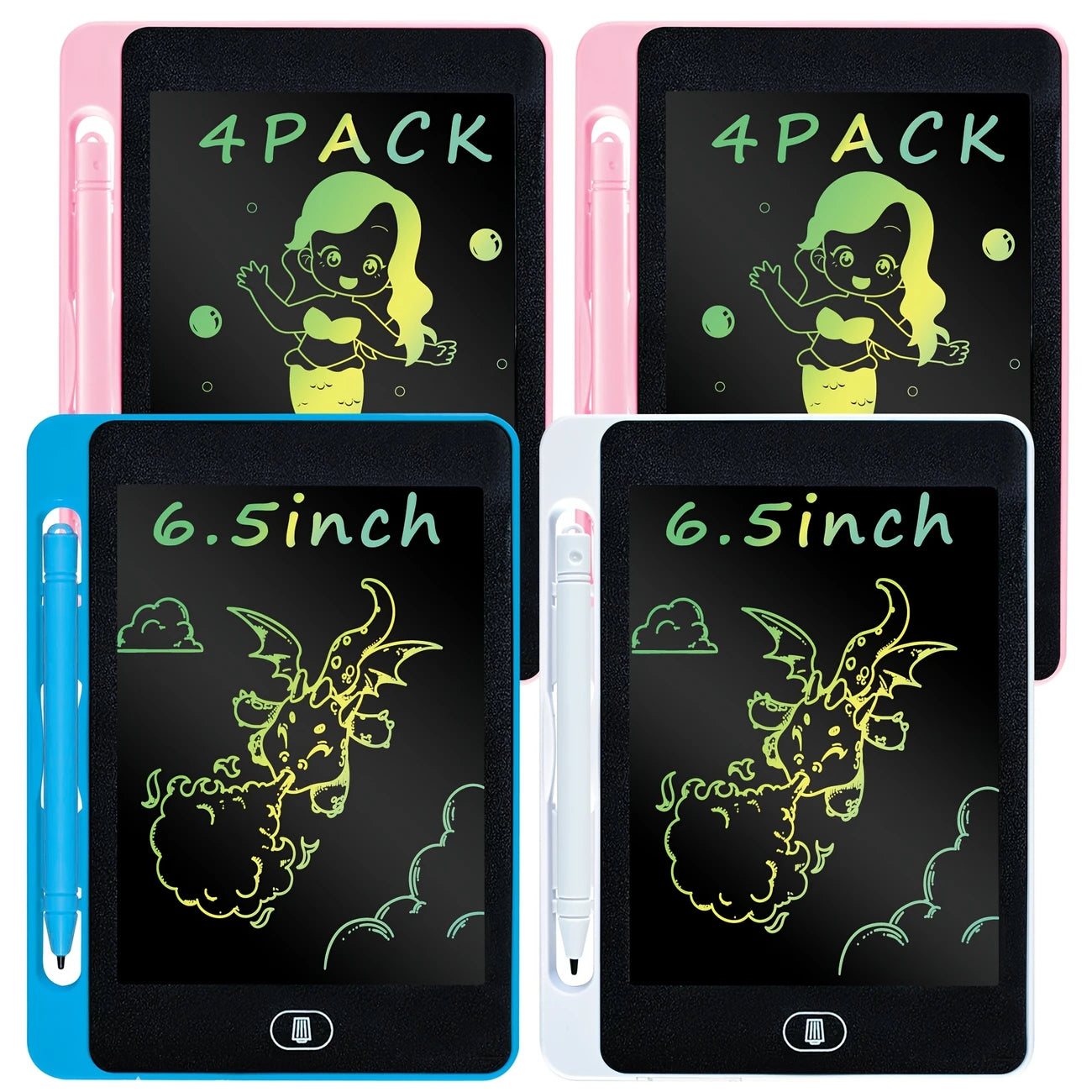 6.5-Inch LCD Writing Tablet for Girls and Boys - Colorful Doodle Board, Drawing Pad, Educational Christmas/Birthday Gift, Ideal for Halloween, Thanksgiving, and Christmas
