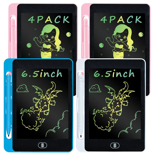 6.5-Inch LCD Writing Tablet for Girls and Boys - Colorful Doodle Board, Drawing Pad, Educational Christmas/Birthday Gift, Ideal for Halloween, Thanksgiving, and Christmas
