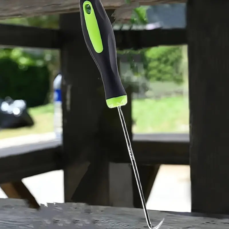 U-Shaped Ground Nail Remover Hook for Garden Cracks and Paving Gaps - Metal Material