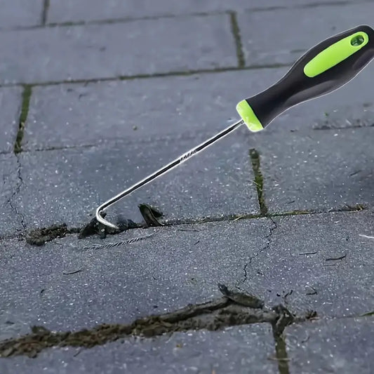 U-Shaped Ground Nail Remover Hook for Garden Cracks and Paving Gaps - Metal Material