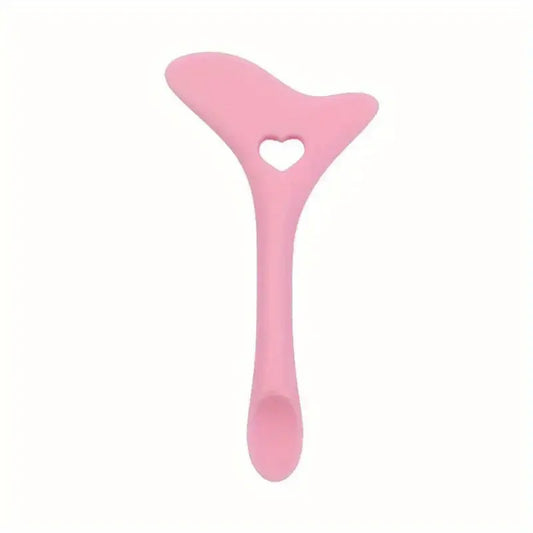 4-in-1 Pink Silicone Makeup Stencil for Perfect Winged Eyeliner & Lipstick Application - Reusable, Multi-Angle Eyelash Tool with Ergonomic Handle - Quick & Easy Precision Beauty Enhancement, Makeup Tools