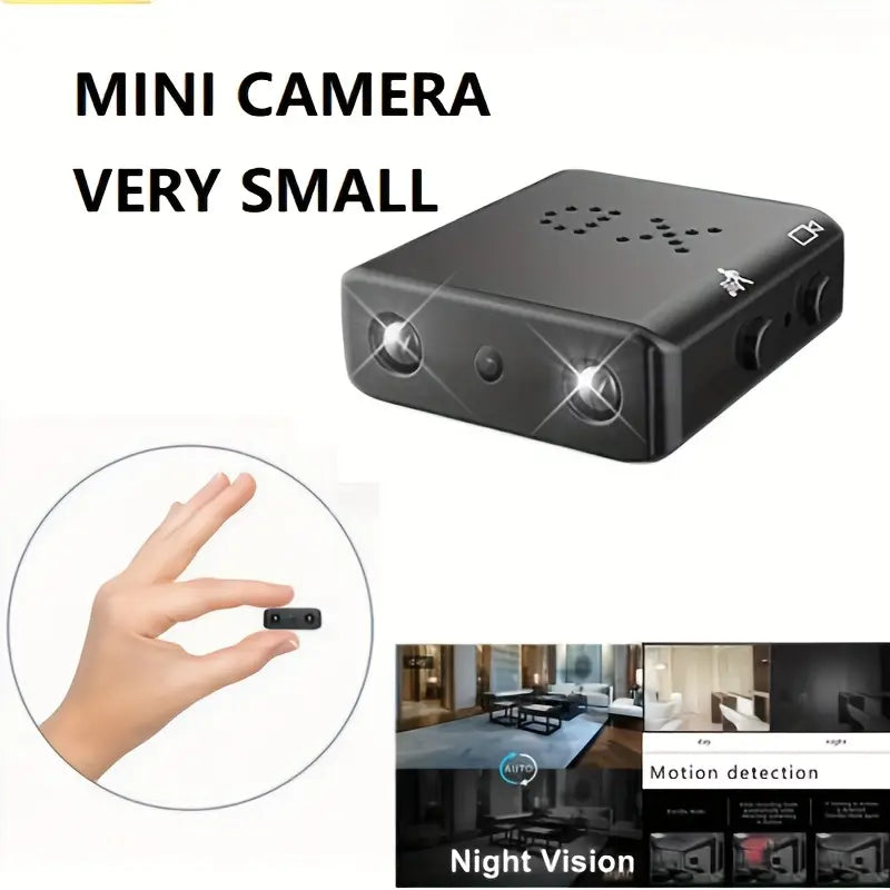 1pc MINI CAMERA, HD Mini Camera Security Protection Night Vision Cam Motion Detection Security Camcorders built-in battery Camera Micro Camcorder SD Card Loop Recording