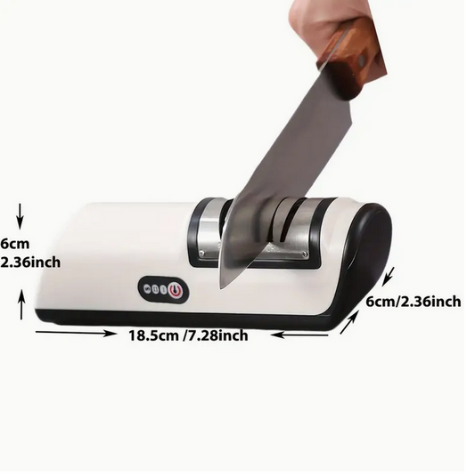USB Rechargeable Electric Knife Sharpener - 2-Stage, Adjustable Speeds for Chef & Kitchen Knives, Fits Ceramic & Steel Blades (Copy)