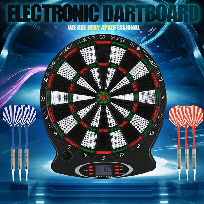 Upgraded Electronic Dart Board, Auto-Scoring Compact Digital Soft Tip Dart Boards Automatic Scoring Dart Plate With LCD Display 6pcs Darts, 31.5 * 43cm/ 12.4 * 16.9inch, Made Of High-grade Material, Which Is Durable Brand: GREENSEN