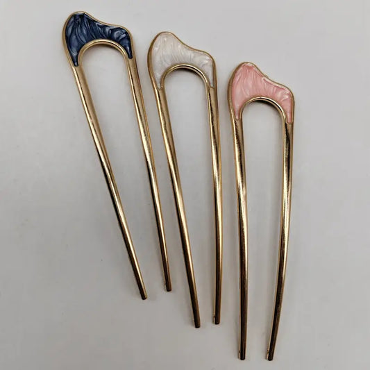 2/3pcs French Style U-shaped Hair Forks Vintage Hairpins Updo Bun Hair Accessories For Women Female