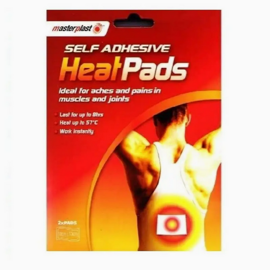 12 x Masterplast Self Adhesive Heat Pads Relieves Aches & Pains Muscle Joints