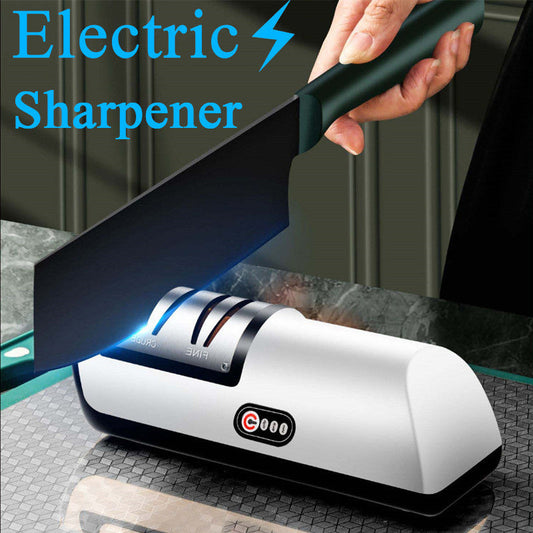 USB Rechargeable Electric Knife Sharpener Automatic Adjustable Kitchen Tool For